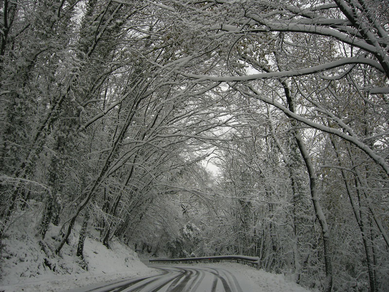 La magica atmosfera del Chianti innevato